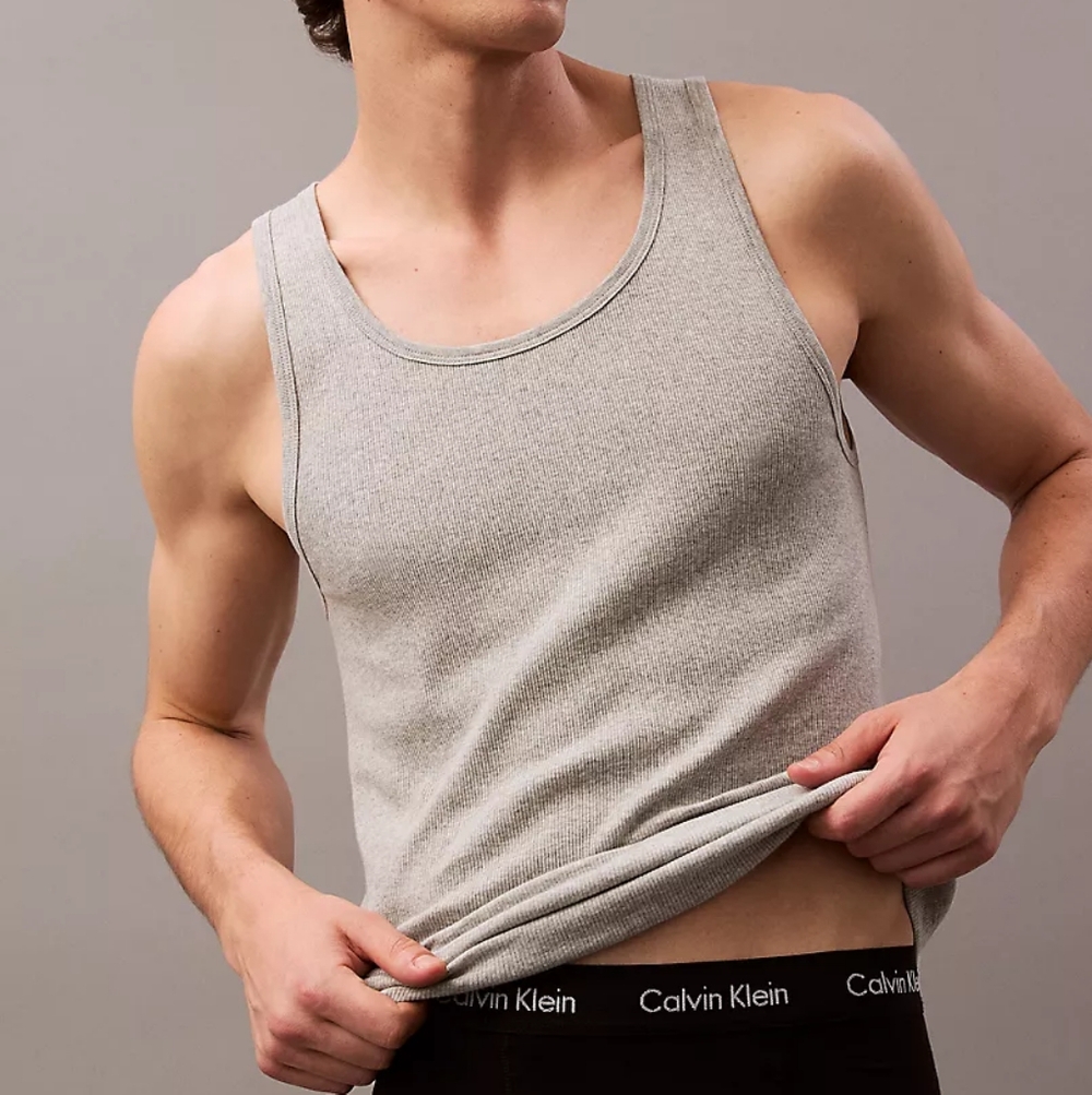 Calvin Klein Classic Fit Undershirt / Tank Top in Heather Grey - LIKE NEW